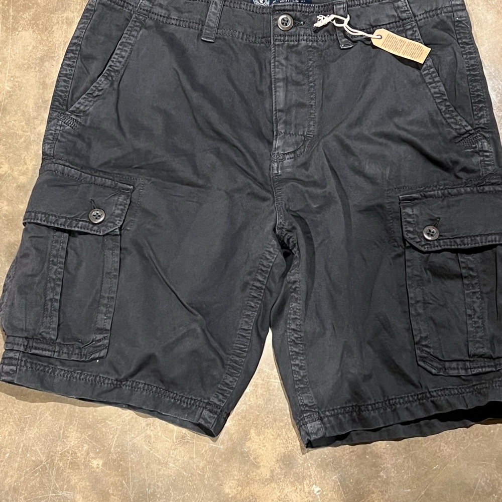 Black Cargo Shorts with Relaxed Fit